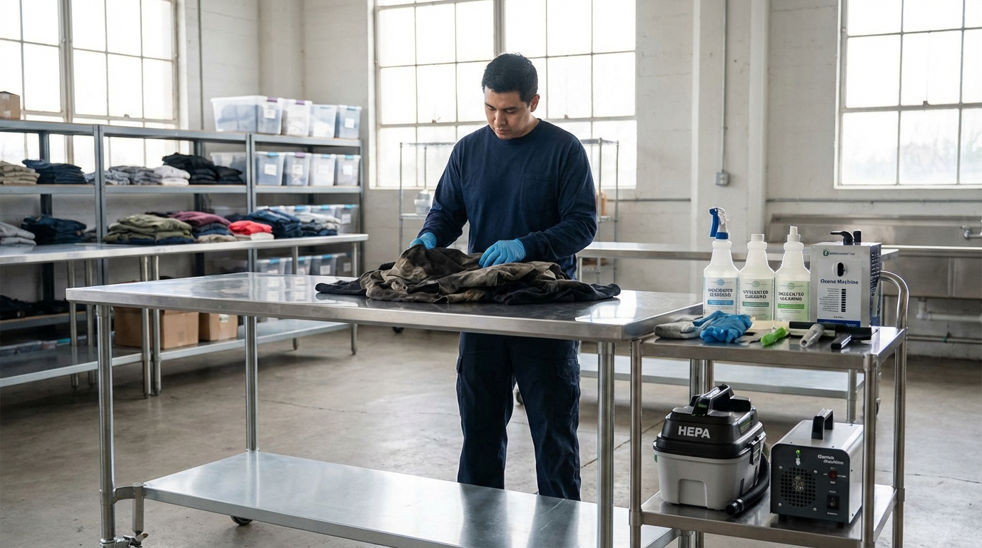 Professional contents cleaning and restoration process